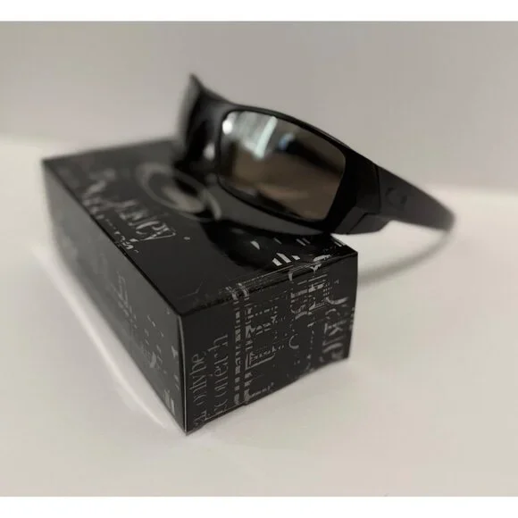 Oakley GASCAN Black Matte Frame OO9014 Chrome Iridium Lenses - Picture 3 of 7